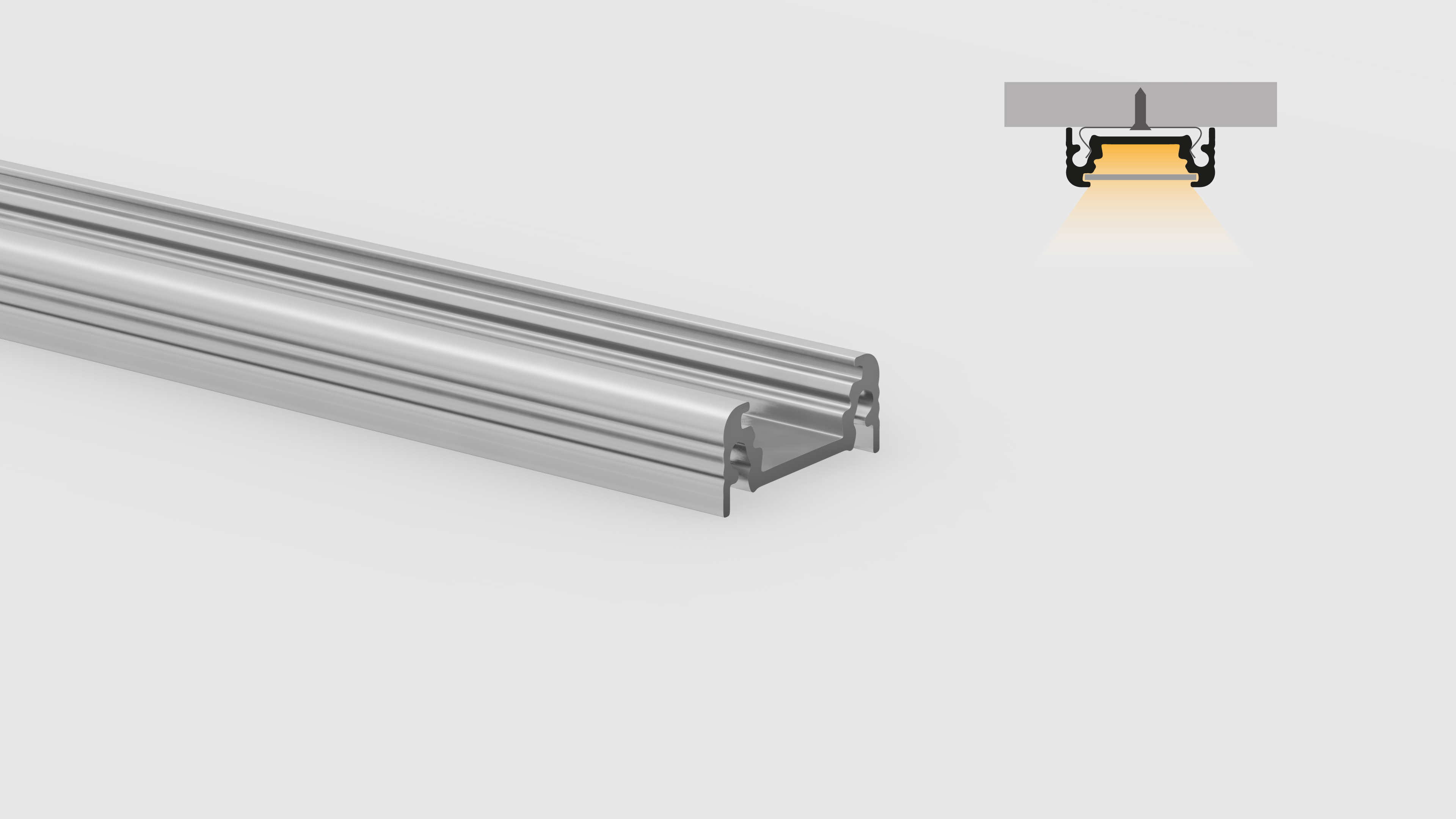 Aluminiumprofil – Flache Oberflächen – PR100