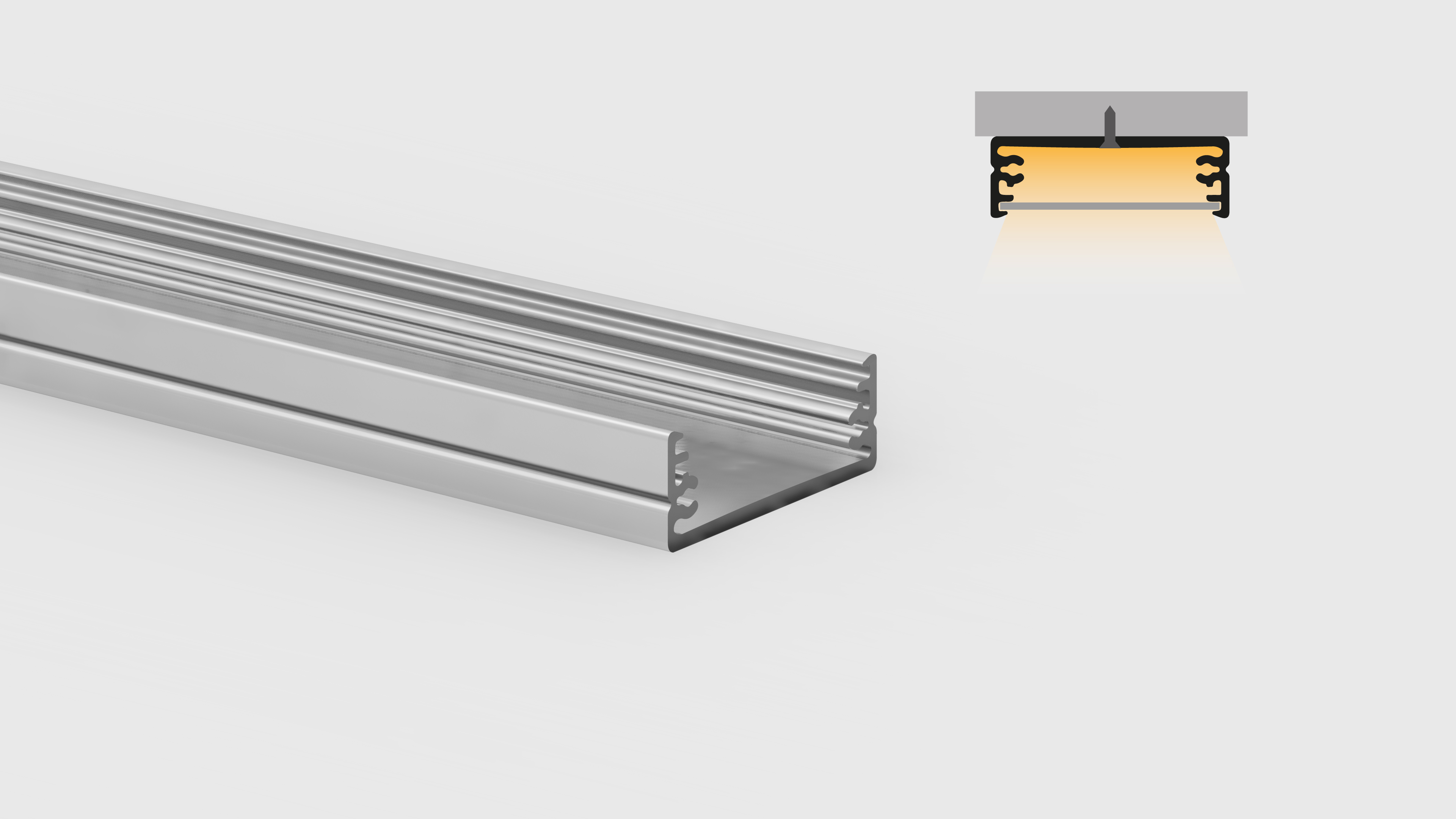 Aluminiumprofil – Flache Oberflächen – PR130