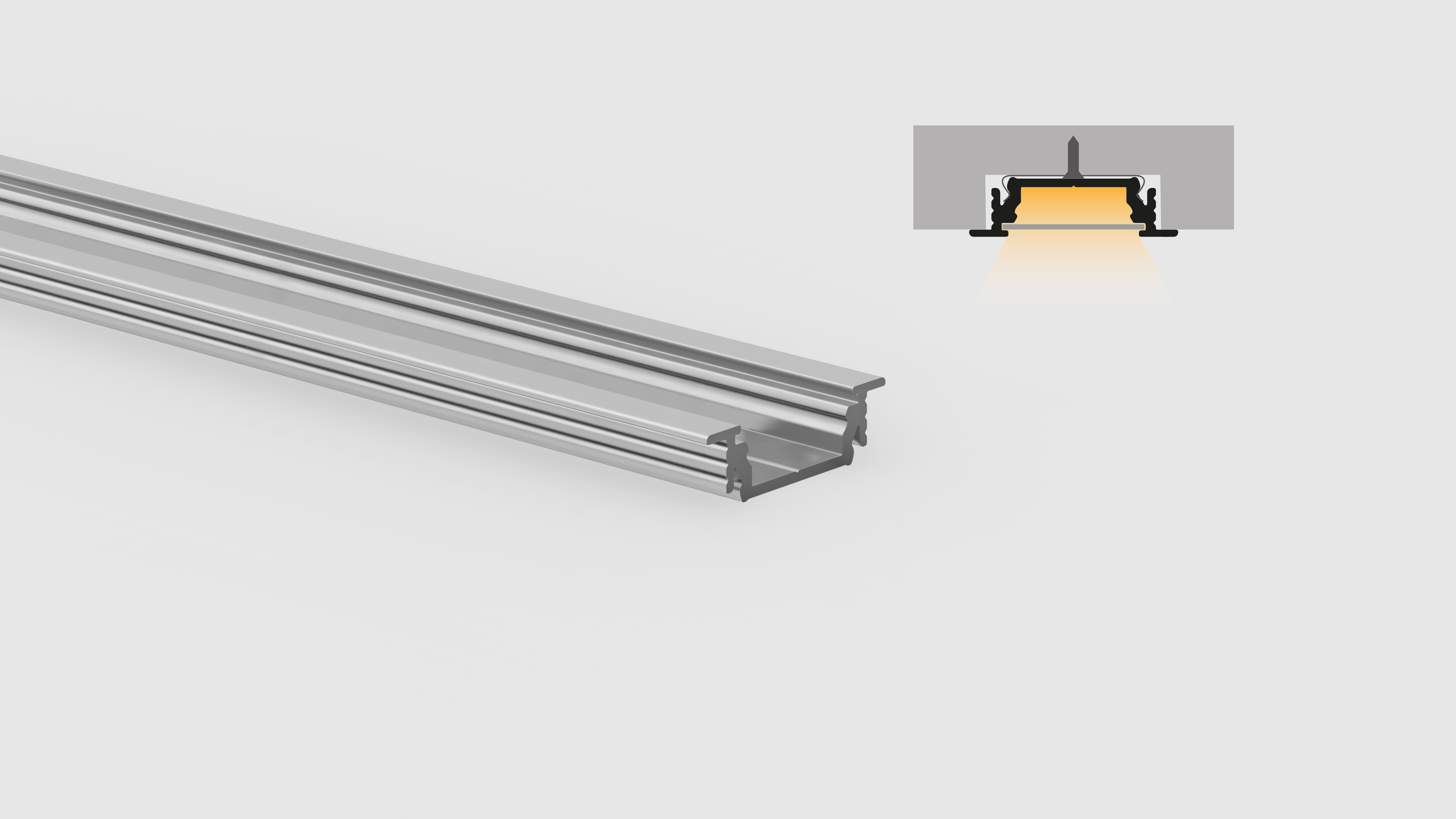 Aluminiumprofil – versenkt – PR214