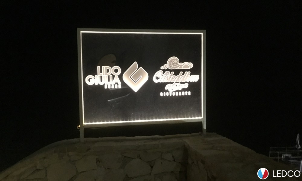 Illuminazione insegna – Lido Giulia – Leuca