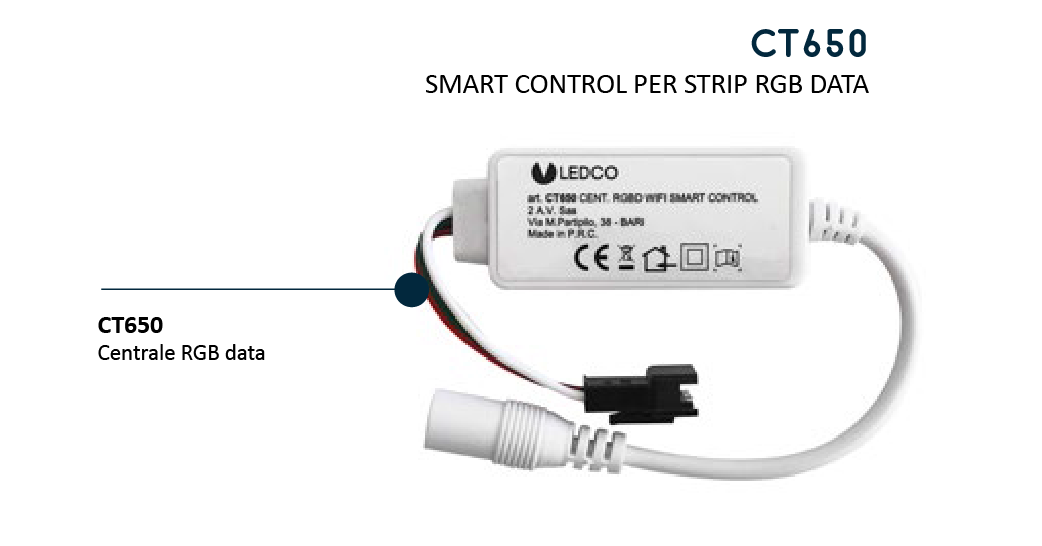 Smart Control WIFI CT650 per Strip RGB Dati