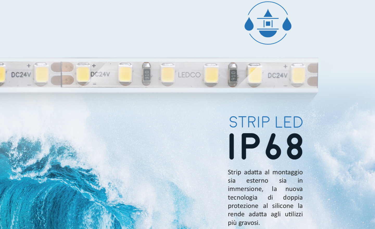 IP 68 Ledco Strips mit doppeltem Silikonschutz