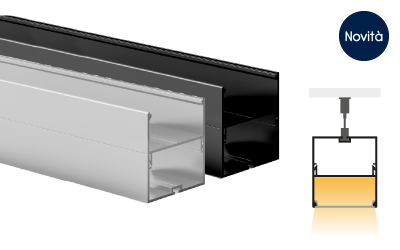 Profilé LED de corniche - Série V40 - 1,5 mètre - Aluminium blanc -  Diffuseur opaque - DELILED SAS