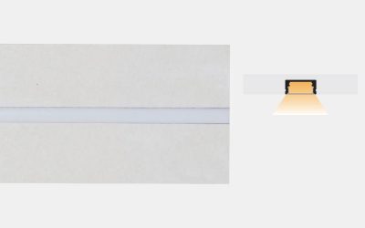 Pre-recessed plasterboard aluminum profile – PG110