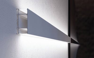 New PR750 aluminum profile: double light emission for wall or suspension installations